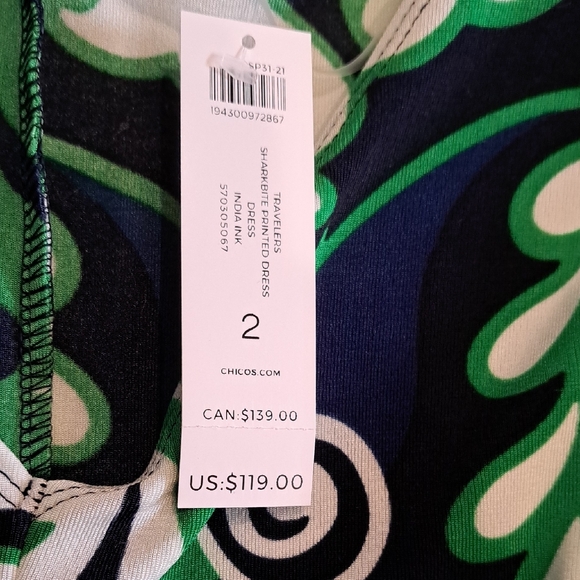 NWT Chico's Midi Dress - Picture 4 of 7